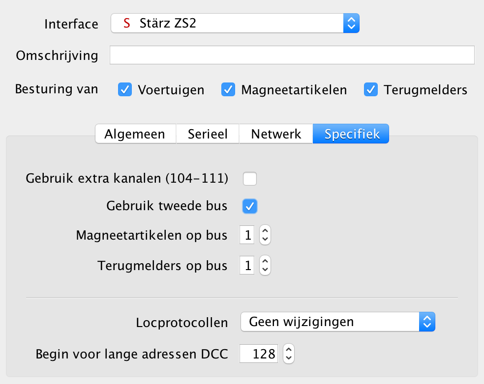 Stärz ZS1 De Stärz ZS1 communiceert op dezelfde manier als de Rautenhaus SLX die eerder beschreven is en heeft dezelfde opties.