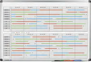 PLANNING PREMIUM weekplanner 35 dagen n Planner van vijf weken over zeven dagen n Ideaal voor het plannen van werkroosters n Gelakt staal n Geanodiseerde aluminium omlijsting n Magneethoudend;