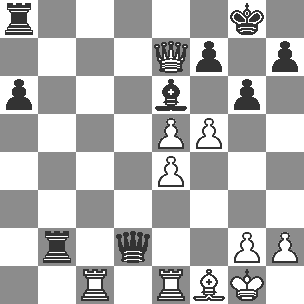 In de partij volgde 16. Le3 Dxe5+ 17. Dxe5+ Pxe5 18. Lxd7+ Pxd7 19. Ld4 Pf8 20. The1+ Pe6+ 21. Txe6+ fxe6 22. Lxg7 Tg8 en vele zetten later won zwart.