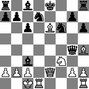 fxe4 with a big advantage.7...bd6 8.fxe4 Bxh2 9.Nf3 Bg3+ 10.Kf1 Qd8 11.d4?! (11.e5 Ng4 12.Rh3 Bf4 13.Qe4 Qb6 14. Nd1!, my German friend Fritz told me, just wins a piece, even after 14...g5 15.