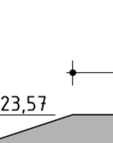 De kruin heeft een breedte van 5,8 m in verband met hett uitbreidbaarheidsprofiel. Het buitentalud heeft een helling van 1:3.