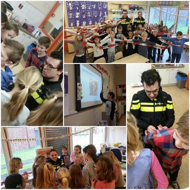 Een spreekbeurt in groep 4b over de politie. De afbeeldingen spreken voor zich Groep 5 Meester Kees en Juf Kelly Helaas worden we niet gespaard door het griepvirus.