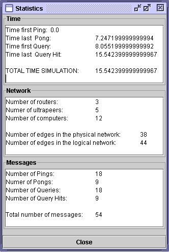 Hoofdstuk 7 Implementatie van de output Figuur 31 Statistieken van de simulatie 7.2.5 Save Met deze functie worden de resultaten van vorige functies in een tekstbestand opgeslagen.