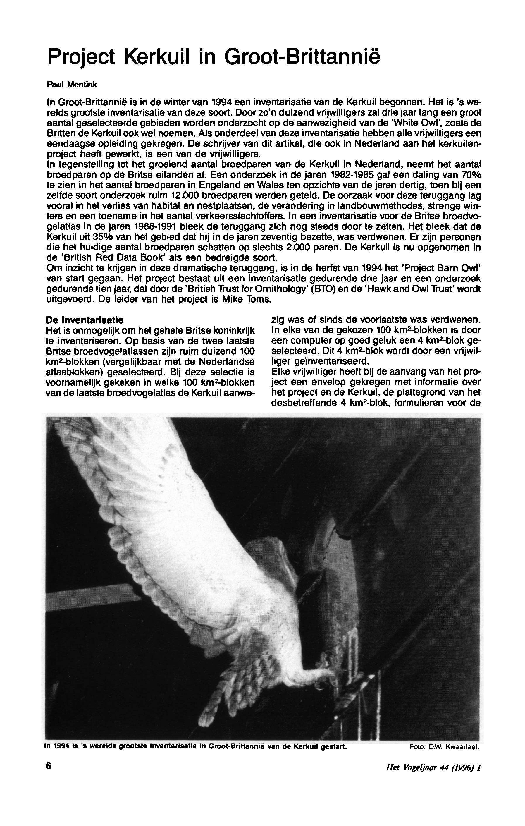 6 Project GrootBrittannië Paul Msk In GrootBrittannië wr 1994 vtaratie begonn. s welds groots vtaratie ze soort.