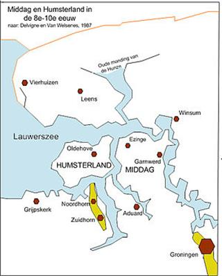 Middag-Humsterland Dag Middag, dag Humsterland, Wat zijn wij wat eeuwen later Gegroeid En Opgebloeid Ooit leefden wij gescheiden door het water Nu vormen wij eigenlijk een tweeling En dat is al een