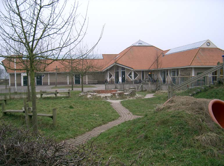 Voorbeeld (1); multifunctionele object waarin een gedeelte kinderboerderij Bovenstaande object bestaat uit: Stallen van de kinderboerderij in de linker