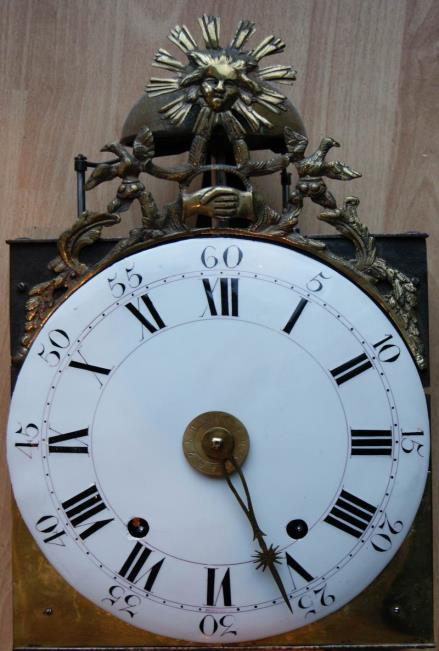 The clock has a restored convex dial with five-minute indication