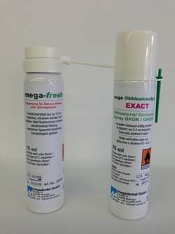 Spray désinfectant pour prothèses. 10.60 9.01 megafeel Duplicatie-gelatine voor Cr.Co.-skeletten Gelatine à duplication pour squelettiques Cr.Co. 6 kg 59.90 50.