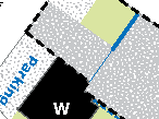 figuur 36: Geplande toestand Kerkstraat Parking W W G Parking BEDRIJF (hoogte 4m)