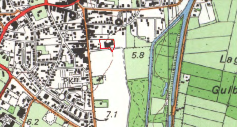 24 Figuur 9: Locatie van het plangebied op de Topografische kaart van 1986.