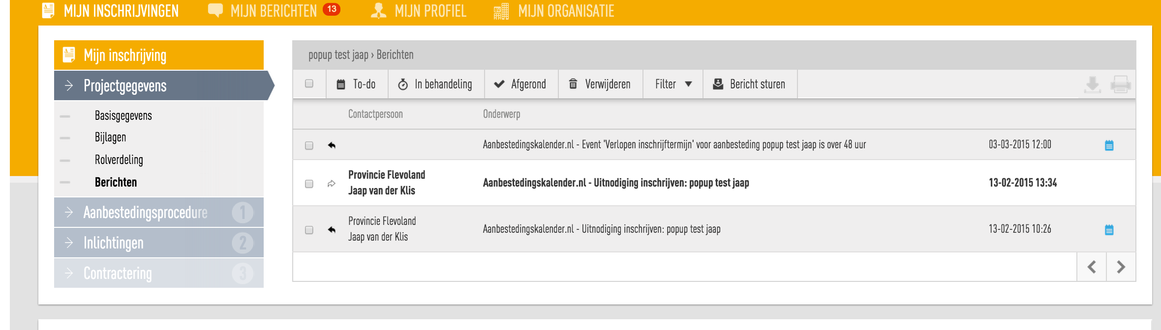 3. Als u meerdere gebruikers toevoegt aan een project, kunt u ook de contactpersoon wijzigen.