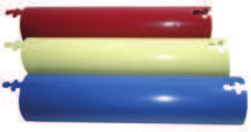 RONDE KABELAFDEKKINGEN Vervaardigd in PVC-U, of op aanvraag in PE-HD. Met aanhangsysteem. Kleur op aanvraag: groen. Andere breedtes op aanvraag: van 40 tot 100 mm.