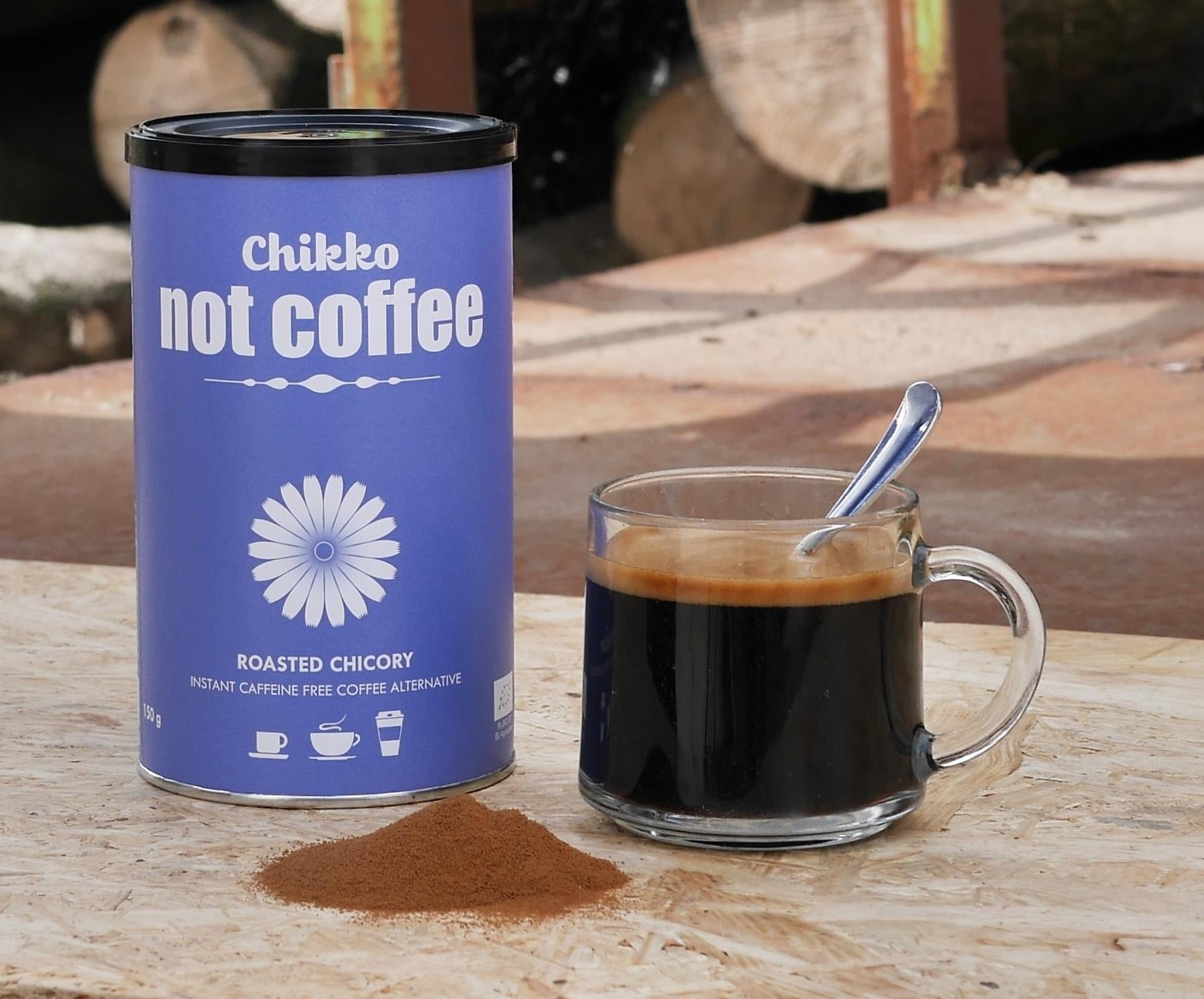 Chikko Not Coffee koffie zoals in de oorlog Product Goede koffie maar dan zonder cafeïne, dat is wat Chikko Not Coffee is.