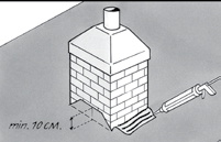 gedeelte RUBBER DAK-folie. Teken ook de diagonale lijnen zoals aangegeven en knip deze open, zodat er punten ontstaan.