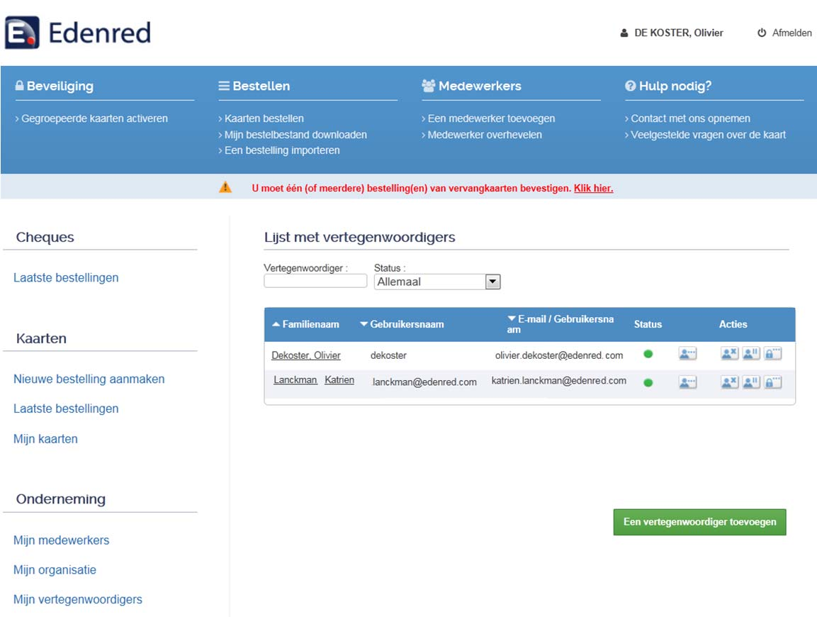 De sterretjes * duiden de verplichte velden aan. Link vervolgens de medewerker aan een verdeelpunt in het vak «Info verdeelpunt» en klik op «Een nieuwe werknemer toevoegen». 4.2.