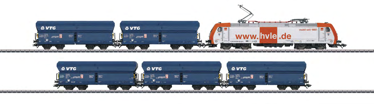 26571 Treinset "HVLE/VTG". Voorbeeld: Elektrische locomotief serie 185.