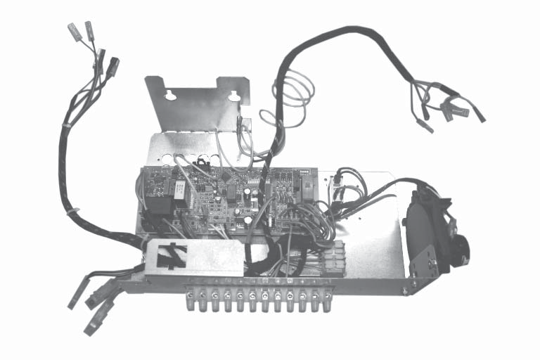 Figuur 11b - Controlepaneel bevestigd op verwijderbare console 1 5 1) Branderautomaat (ER) 2) Klemmenrij 3) Connector 4) Drukverschilschakelaar 5) Zekering branderautomaat (3,15AF) 2 3 4 14.
