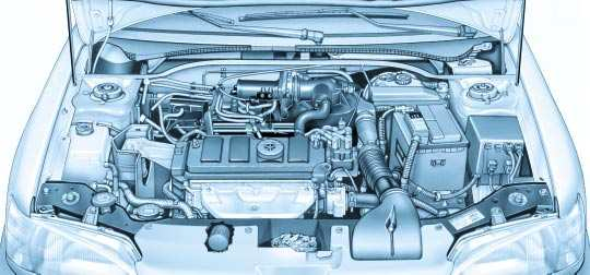 24 ONDERHOUD VAN UW 306 CABRIOLET Benzinemotor 1,6 liter 2 3 4 1 5 9 8 7 6 1 Reservoir stuurbekrachtigingsvloeistof* 2 Vulopening motorolie 3