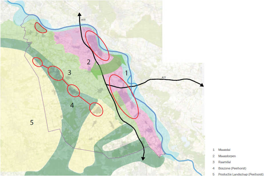 De regionale ruimtelijke visie is verbeeld en verwoord in de ruimtelijk cascokaart en de bijhorende strategie per deelgebied.