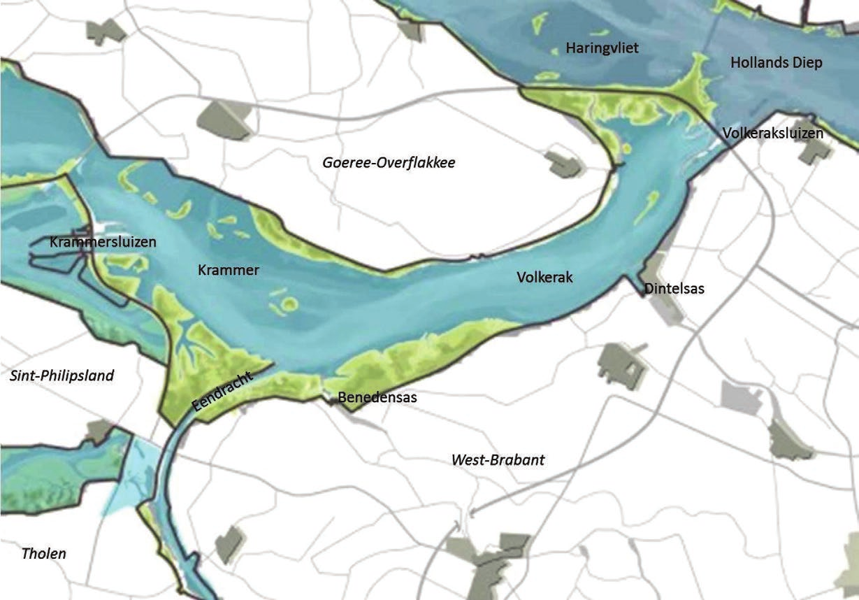 o Een positief effect op de efficiency van het gebruik van zoet water voor doorspoelen van aan verzilting onderhevige wateren, omdat hiervoor minder zoet water nodig is (Volkerak-Zoommeer) en/of