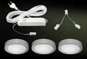 IP20 Opbouw - SUN QUADRO 3,5W POWER LED Set inclusief 3 x SUN Quadro 3,5W   lamp: 3,5 W power LED