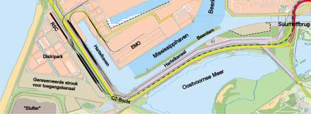 6 Inpassing natte infrastructuur in Maasvlakte I Bij de realisatie van alternatief A1 zullen ingrijpende veranderingen moeten plaatsvinden in de bestaande situatie.