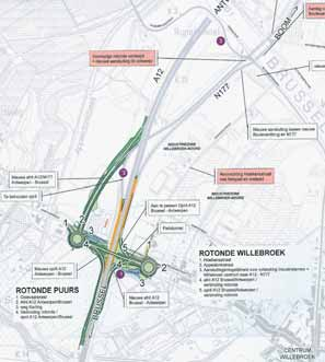 Knooppunt A12 Willebroek Noord WEGENINFRASTRUCTUUR Valt onder bijlage II Gedeelte in bosgebied Significante impact op ruimtelijk kwetsbaar gebied Er wordt slechts een kleine hoek van het bosgebied