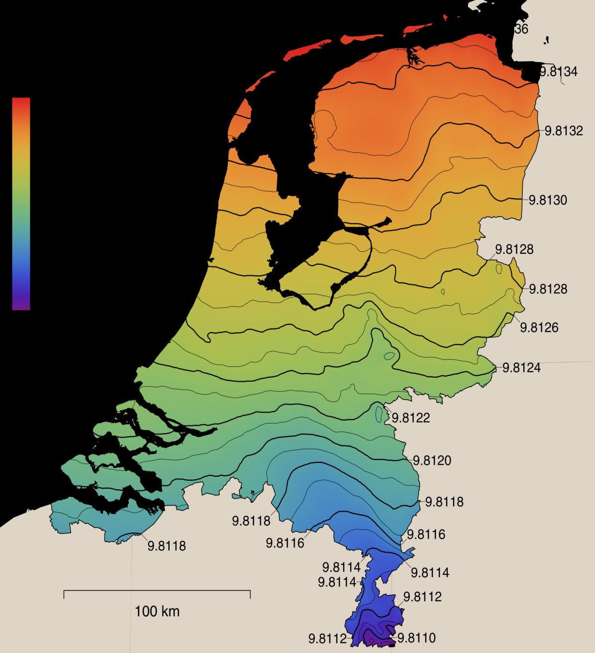 Als nu de h bekend is kan aan de hand van deze formule de waarde voor