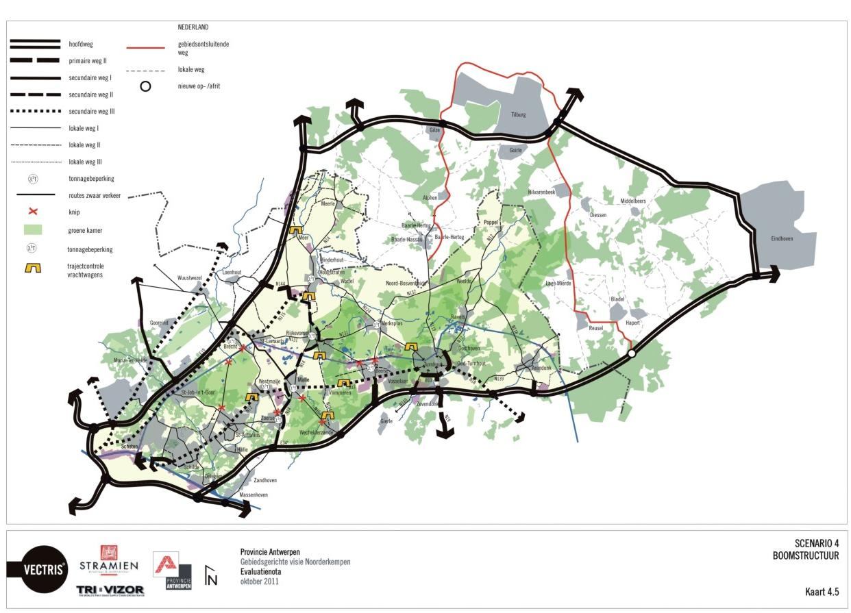 3.8. Gebiedsgerechte visie Noorderkempen De provincie Antwerpen heeft in overleg met 14 gemeenten uit de Noorderkempen een gebiedsgerichte visie uitgewerkt rond mobiliteit en ruimtelijke ordening.