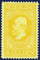 Wilhelmina 1902 in prachtblok van 4, lijntanding 11, 2 ex.