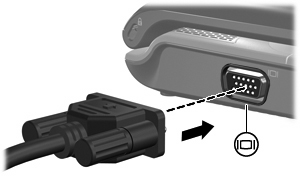 Videovoorzieningen gebruiken Externe-monitorpoort gebruiken Via de externe-monitorpoort sluit u een extern weergaveapparaat aan op de computer, zoals een televisie, externe monitor of projector.