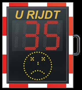 Lay-out: Instellingen voor min./max. snelheid, wisselende LED kleur, knipperende weergave, snelheidslimiet en smiley. Dag en tijd programmering (5 programma s).