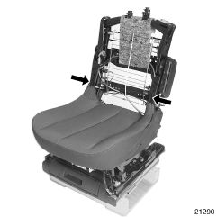 21291-1 - de kappen onder de stoel (zie 77A, Bekleding voorstoelen, Kap onder voorstoel : Uitbouweninbouwen).