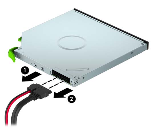 Een dunne optischeschijfeenheid van 9,5 mm verwijderen 1. Zorg dat alle beveiligingsapparaten die het openen van de computer verhinderen, zijn verwijderd of ontkoppeld. 2.