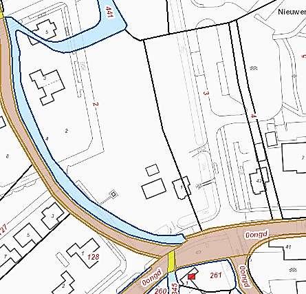 A-39, A-39a en A-40. Na de ramp wordt de Stolpweg verlegd en komt in het midden over M-3 te liggen. De oostkant van Stolpweg 1 en de westkant van Weststraat 42 liggen dan net op perceel M-3.