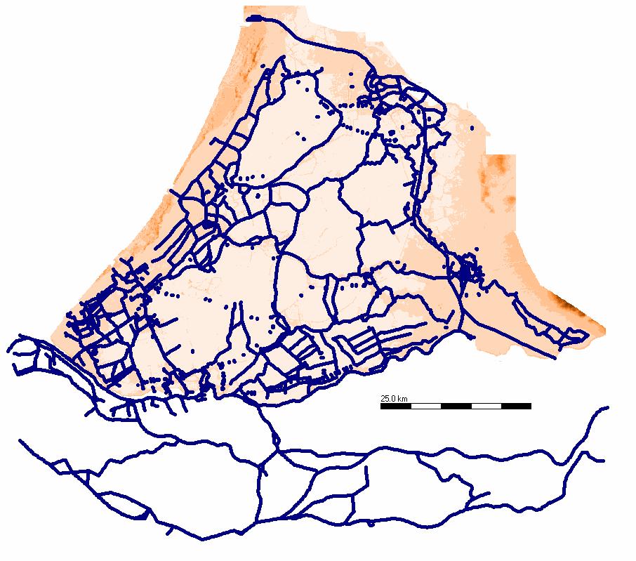 geprojecteerd op een topografische achtergrond 2 Het Randstadmodel: