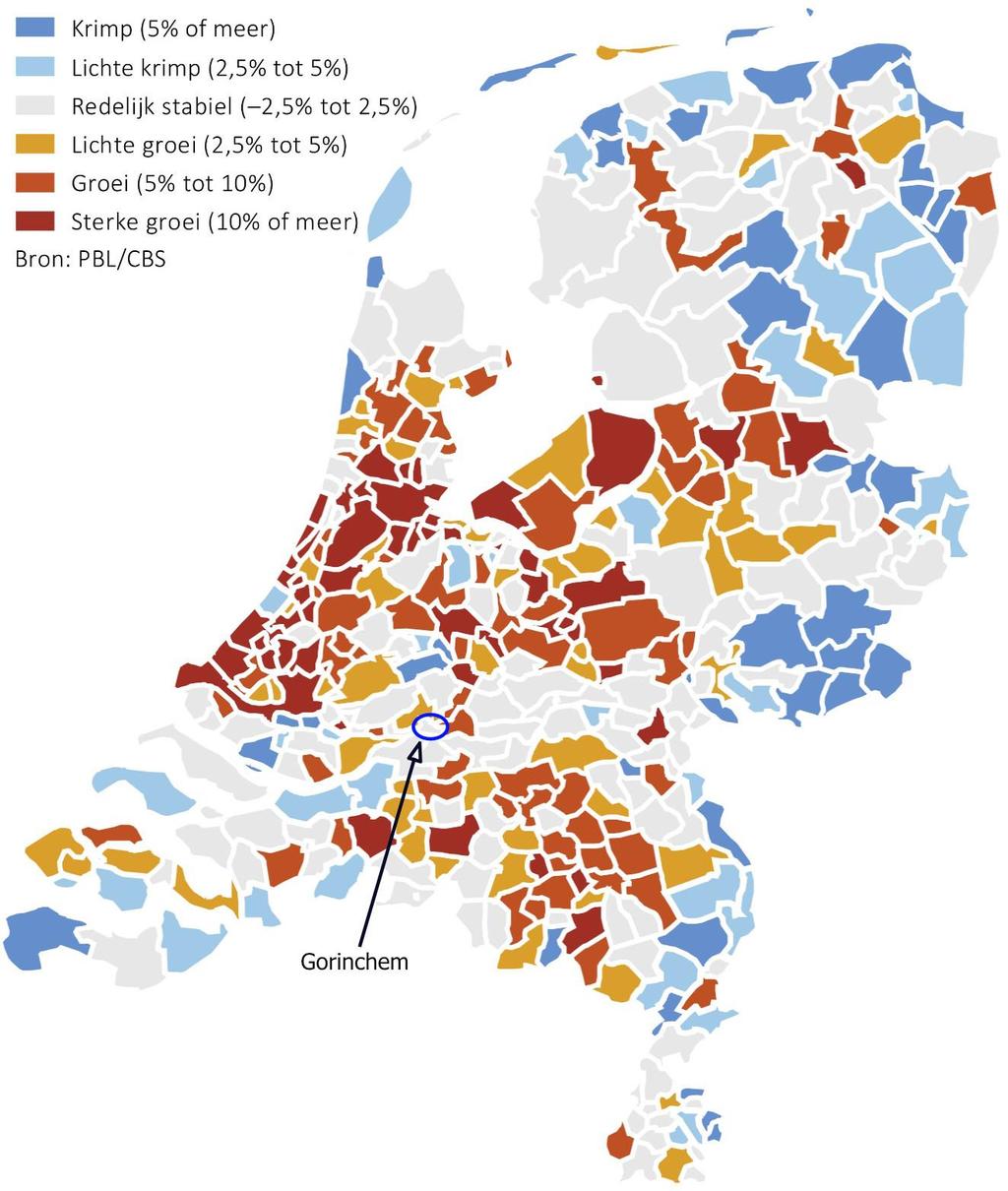 Steden in trek Groeit Gorinchem verder? Nederland heeft in 2032 een miljoen meer inwoners dan nu. Deze groei concentreert zich in de grote steden in de Randstad.
