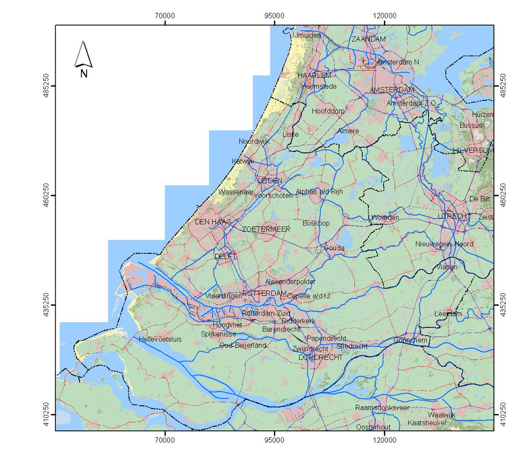 TNO-rapport NITG 04-189-B 14 / 86 2 Beschrijving van het onderzoeksgebied Het onderzoeksgebied beslaat het gehele beheergebied van de Provincie Zuid-Holland.
