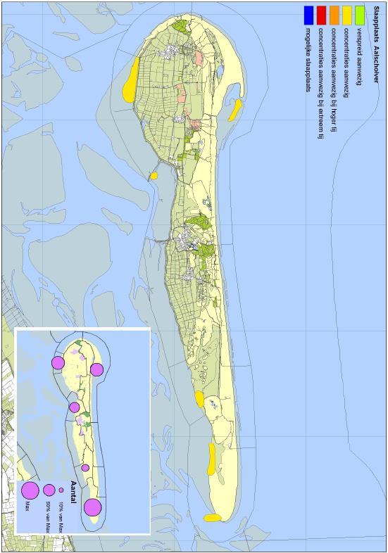 Trend in het Natura 2000-gebied Waddenzee (SOVON en CBS 2005) Trend in het Natura 2000-gebied Noordzeekustzone Bron:NEM (SOVON/CBS) Trend op het eiland Ameland.