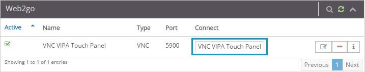 Door op VNC VIPA Touch Panel te