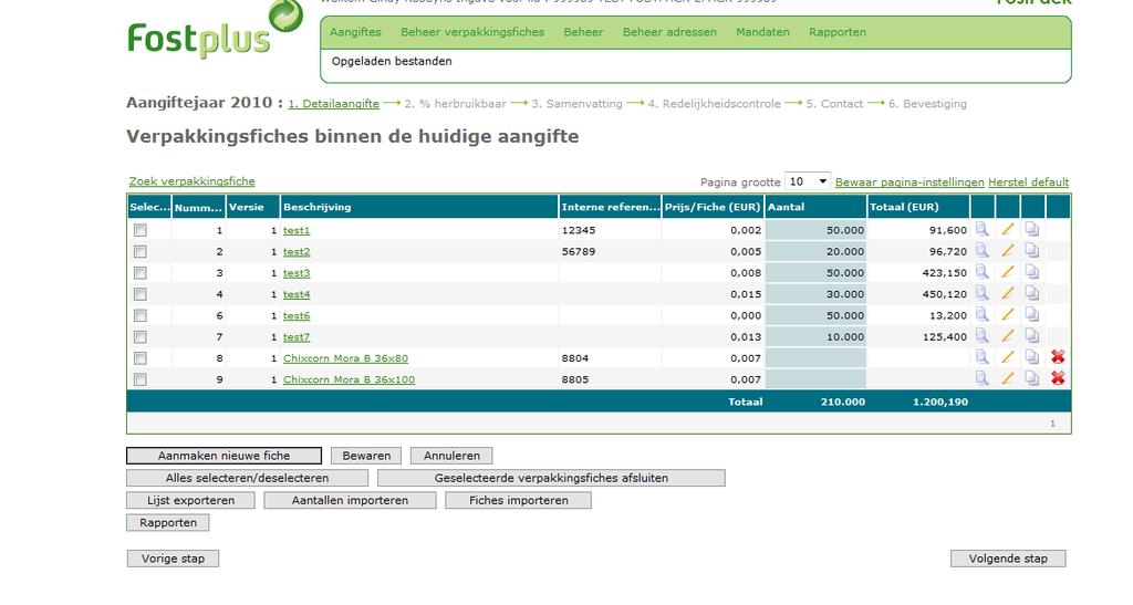 Daarna doorloopt u de verschillende stappen