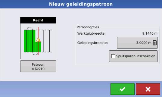 Met deze extra knop, de Perceelknop genoemd, komt u in het perceel- of werkscherm.