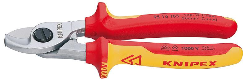 OUTILLAGE KNIPEX KNIPEX GEREEDSCHAP Coupe-câbles Pour câbles en cuivre et aluminium, unifilaires et multifilaires. Ne pas utiliser pour la coupe ni de fils d acier ni de conducteurs en cuivre dur.