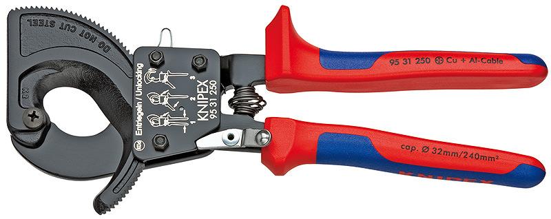 OUTILLAGE KNIPEX KNIPEX GEREEDSCHAP Coupe-câbles Pour câbles en cuivre et aluminium, unifilaires et multifilaires. Ne pas utilser pour la coupe ni de fils d acier ni de câbles métalliques.