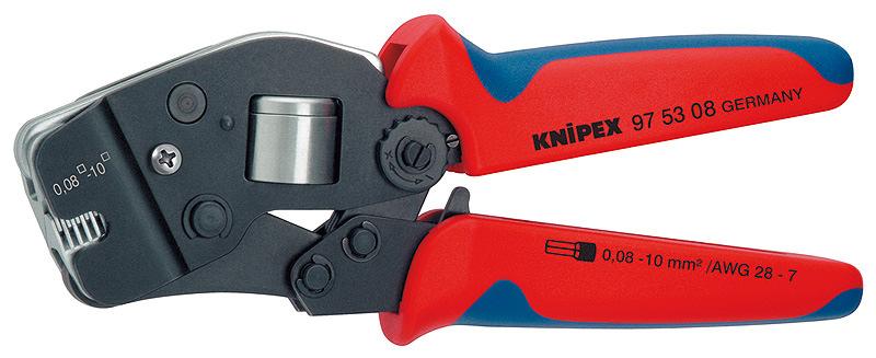 OUTILLAGE KNIPEX KNIPEX GEREEDSCHAP Pinces à sertir à réglage automatique Pour le sertissage d embouts de câbles selon DIN 46228 Partie 1+4. Pour connexions électriques sans soudage.