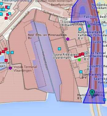 Vooronderzoek Nieuwe Waterweg - 1227972, Historische (verdachte) activiteiten, Noorderoever Het Scheur Rotterdam begrenzing noordkant, spoor en