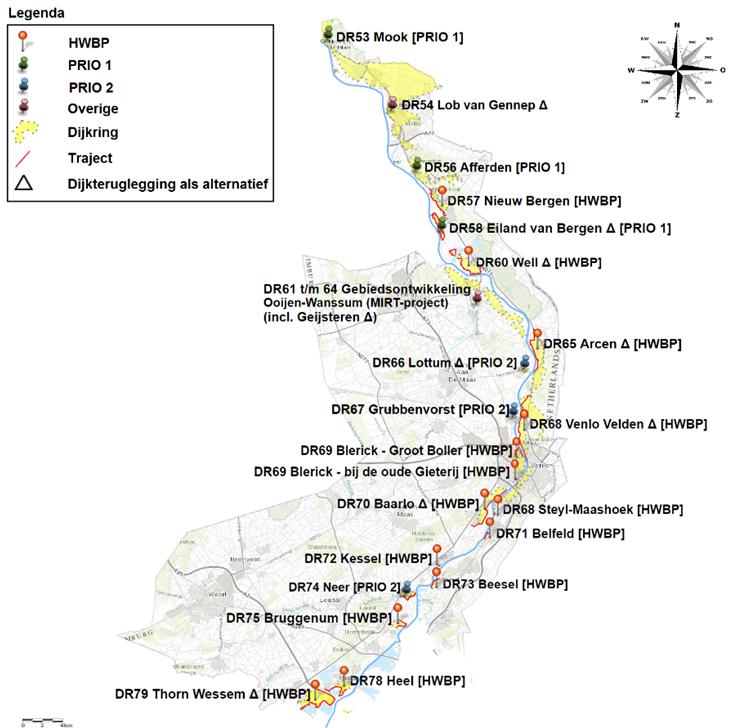 DR68 Steyl-Maashoek 8 DR69 Blerick Groot Boller 9 DR69 Blerick Bij de oude gieterij DR70 Baarlo DR71 Belfeld DR72 Kessel DR73 Beesel DR75 Buggenum DR78 Heel DR79 Thorn Wessem Bij de meeste dijkringen