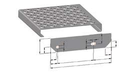 Type AP MAW, ZAW, VMA, VZA, NOP, DOP, ZAA, MAA Rechte traptreden Type AP 3-50/T/MAW: staal onverzinkt (lastreden). thermisch verzinkt met montage platen.