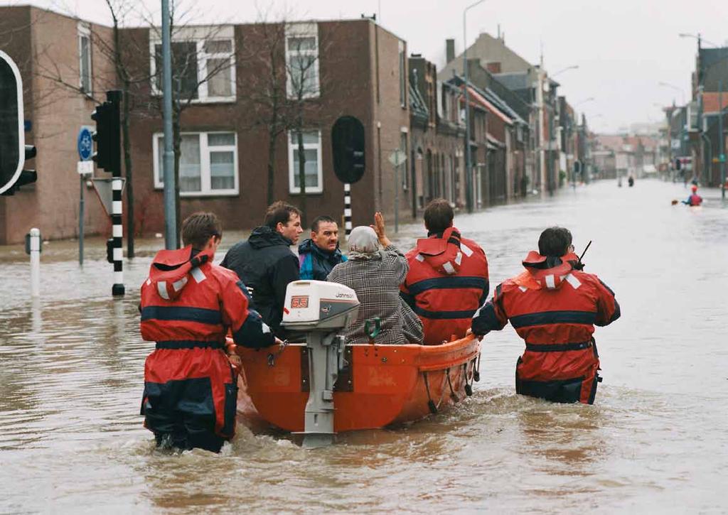 Reddingsactie bij hoogwater,