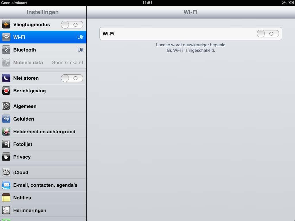 119 Ik schakel wifi in.